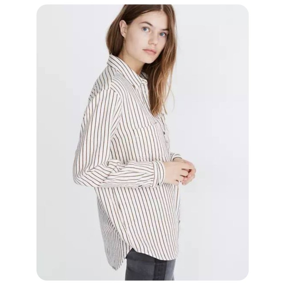 Madewell Long Sleeve Button Up Flannel Sunday
